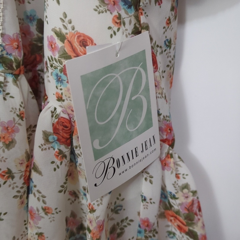 🌟NWT Bonnie Jean Girl Floral and Lace Dress - Picture 4 of 8